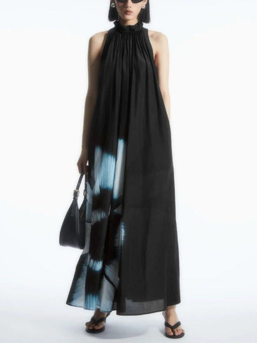 Floral Print Silk Blend Dress