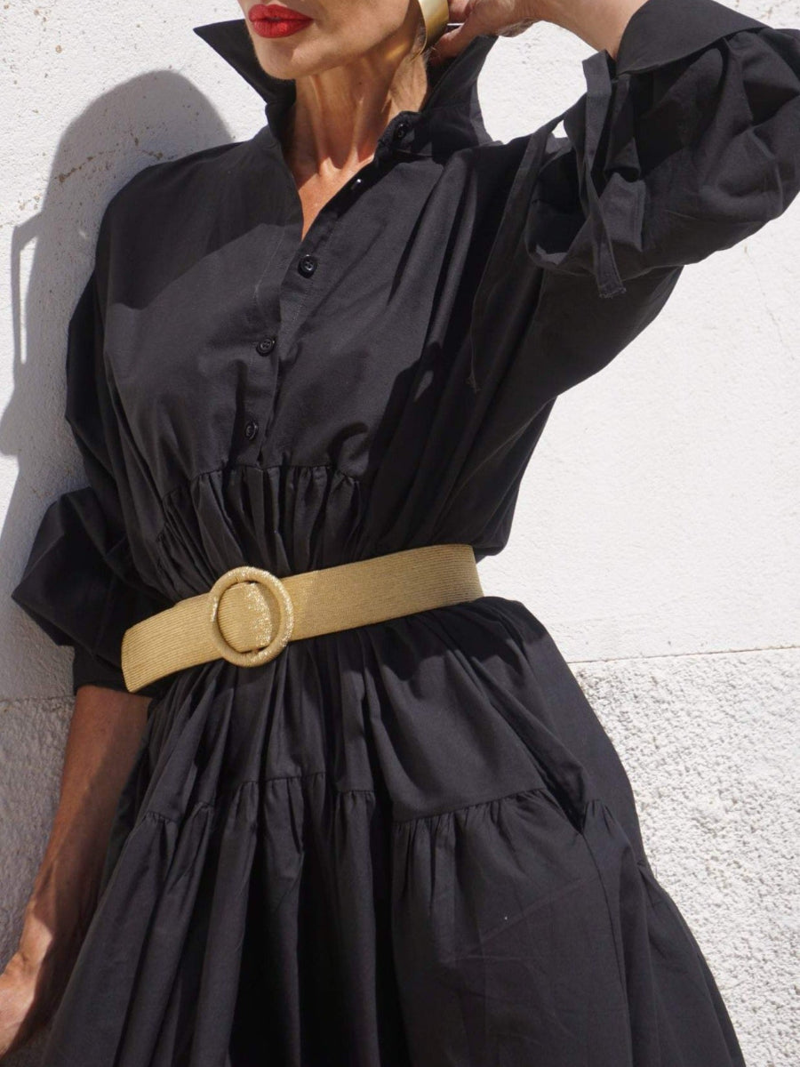 Chic Lapel Casual Dress