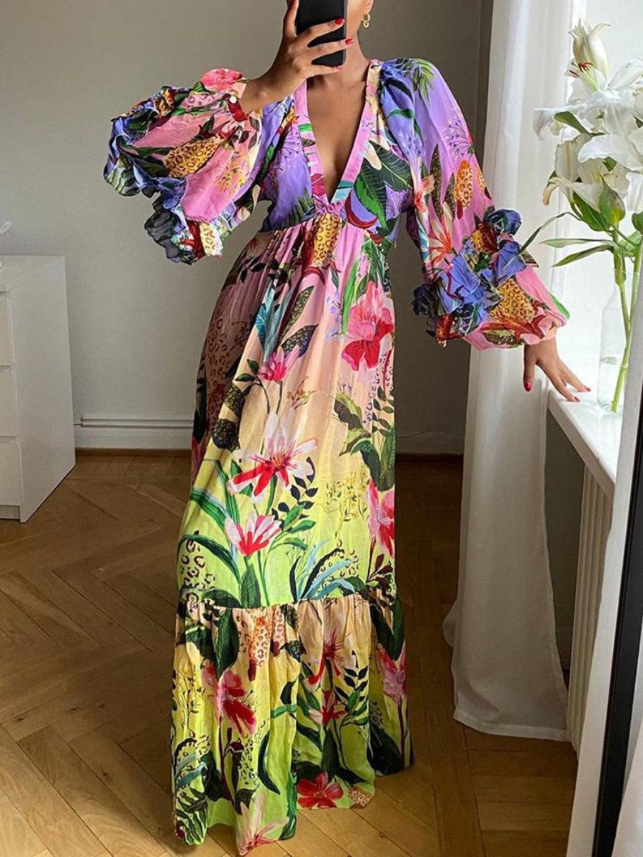 A Line Floral Dress