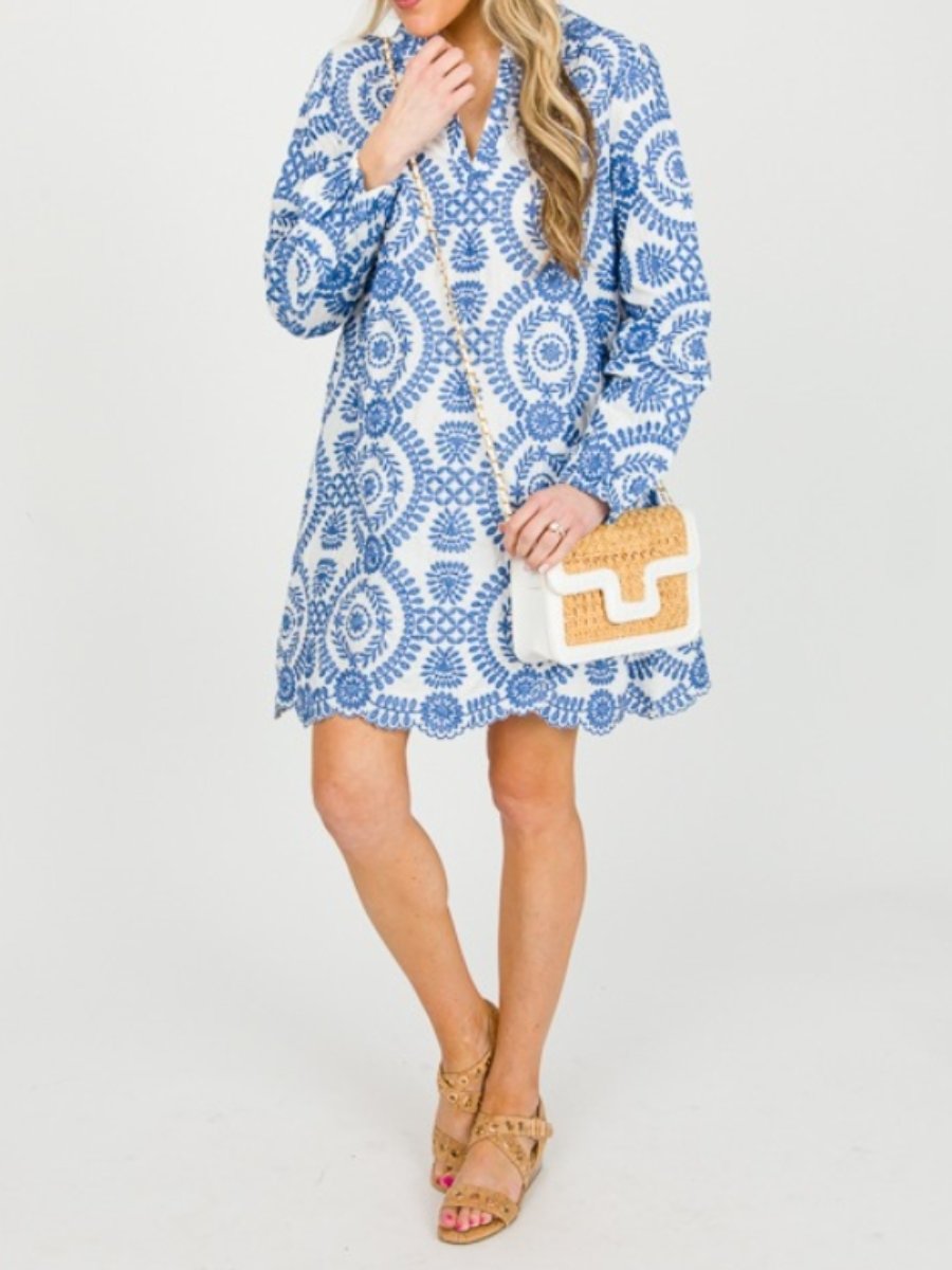 Perfect Embroidery Mini Dress